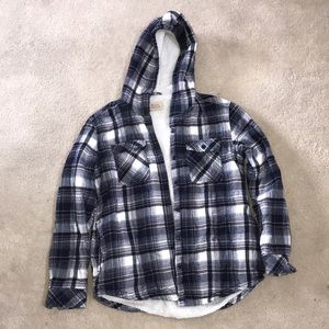 Cozy Sherpa flannel jacket